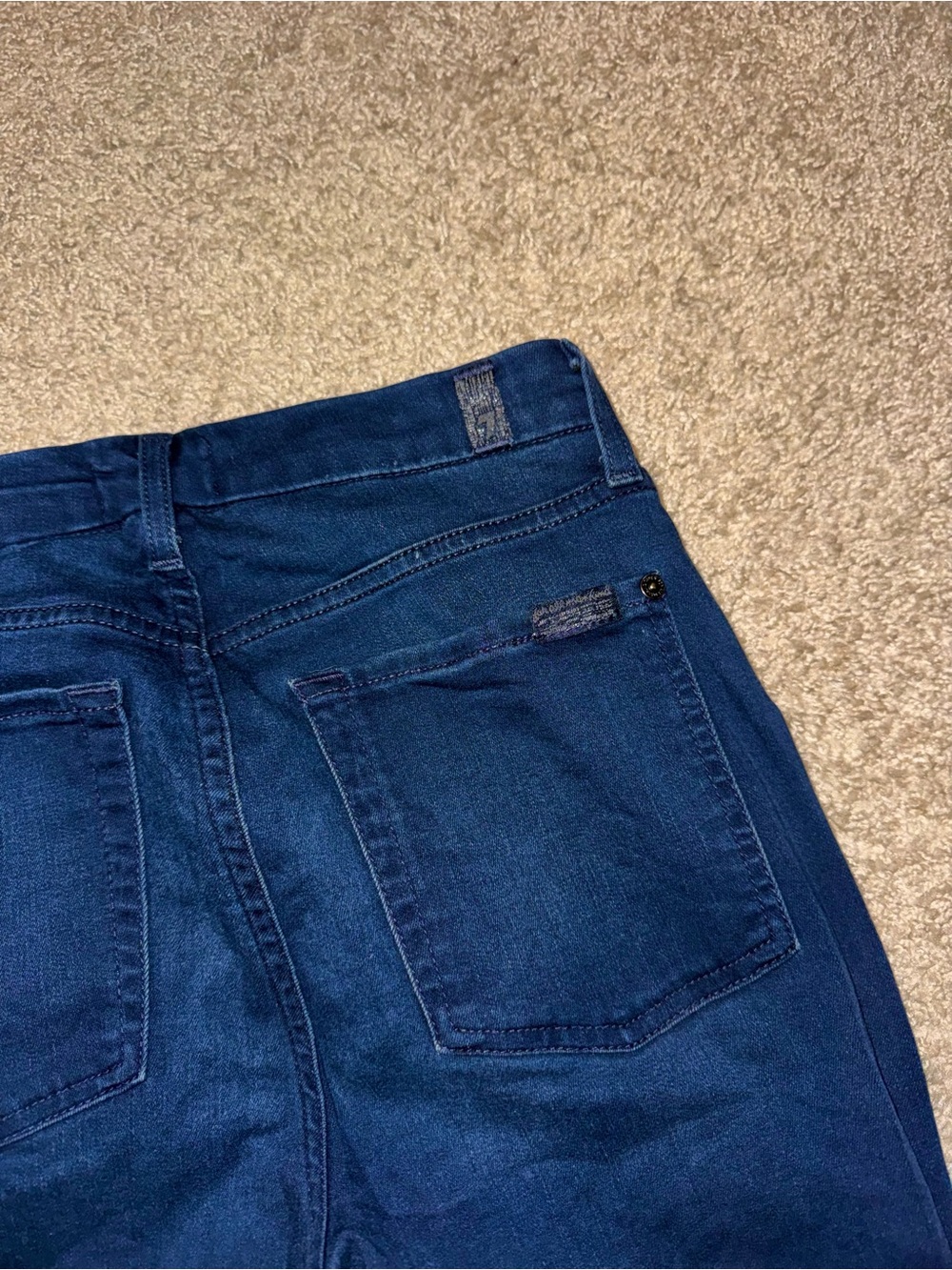 7 For All Mankind Deep Blue High-Rise Women's Jeans